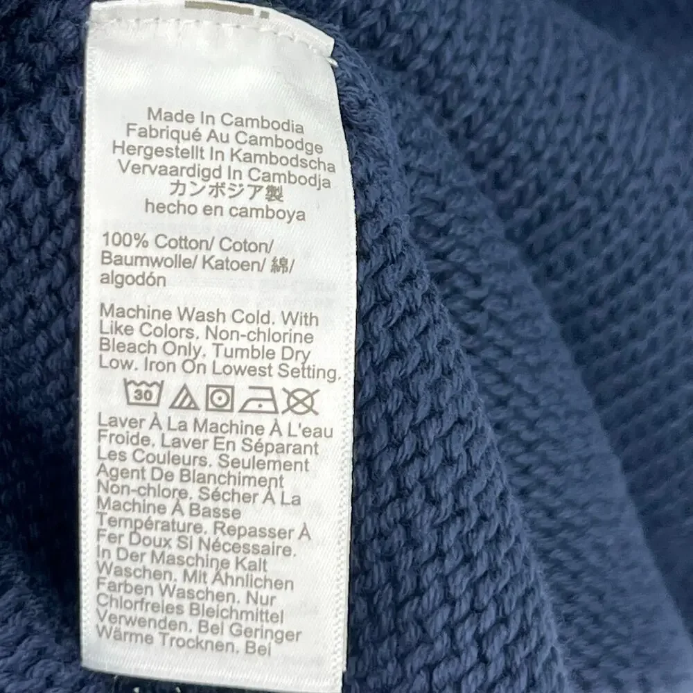 J. Crew Men's Heritage 1988 Cotton Roll-Neck Sweater Navy Size L NWT